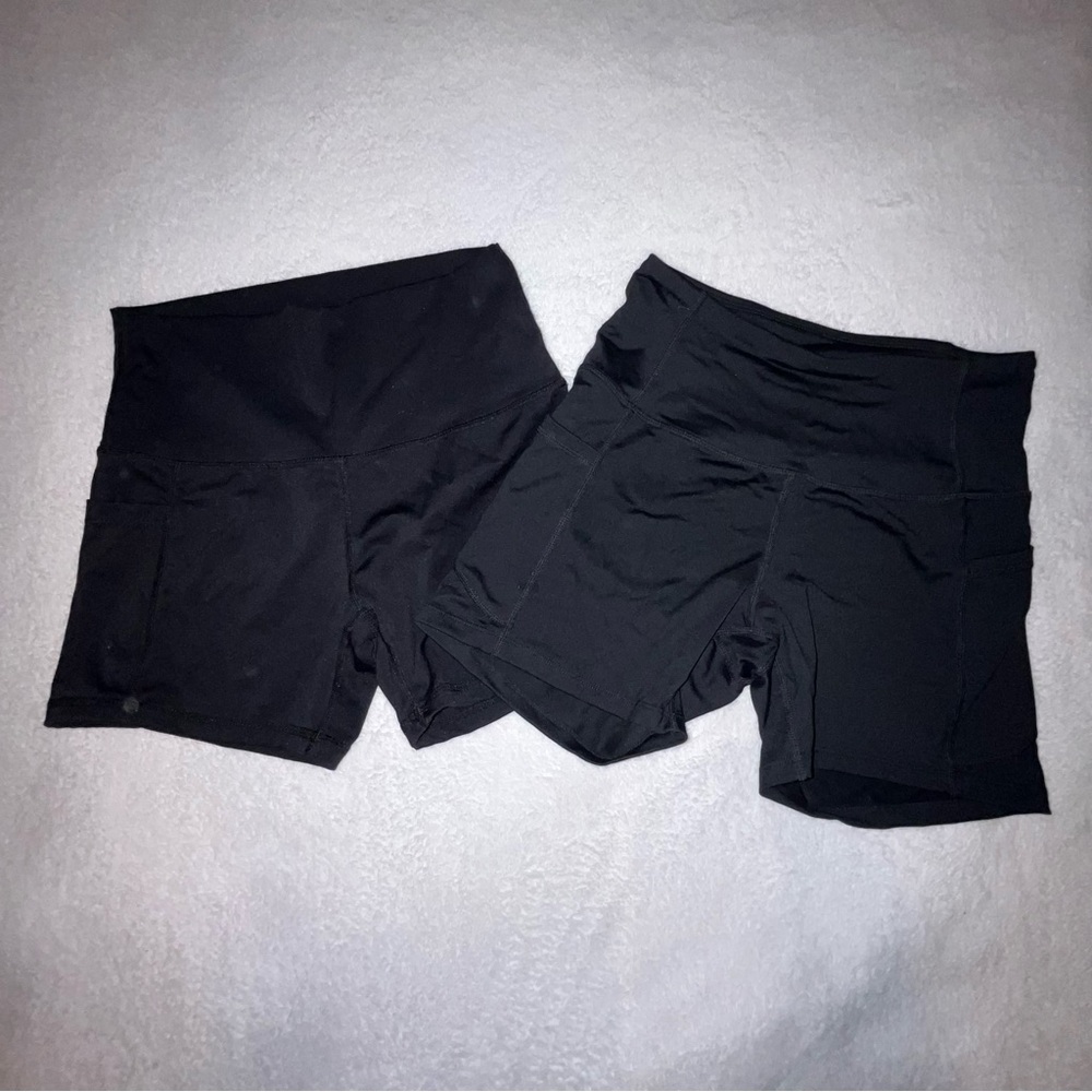 Women's Black High-Waisted biker gym shorts